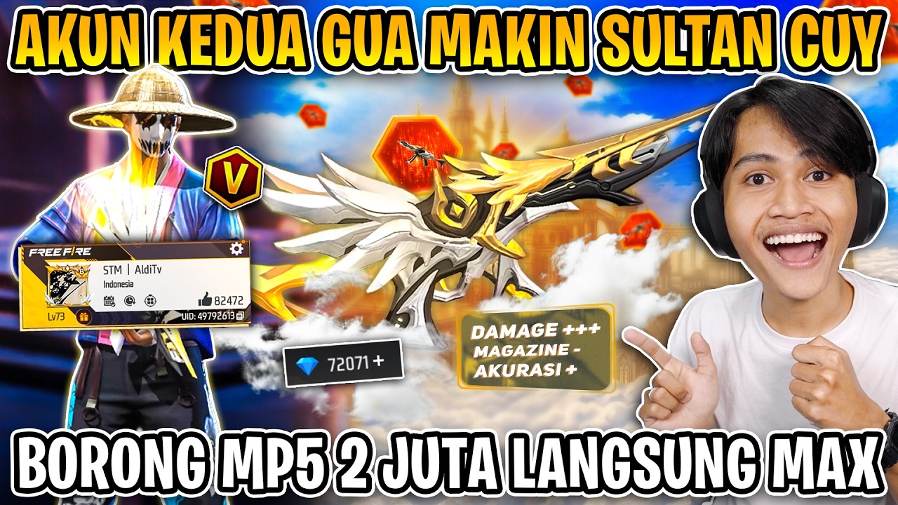 AKUN KEDUA ALDI TV MAKIN SULTAN !! BORONG MP5 2 JUTA LANGSUNG MAXIN !!