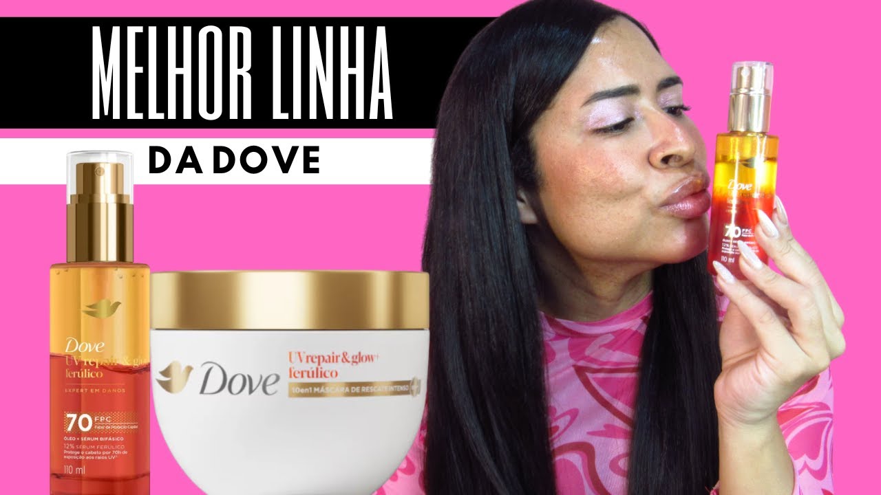 DOVE UV REPAIR e GLOW FERÚLICO MÁSCARA E SÉRUM ÓLEO BIFÁSICO - DENI DIAMOND