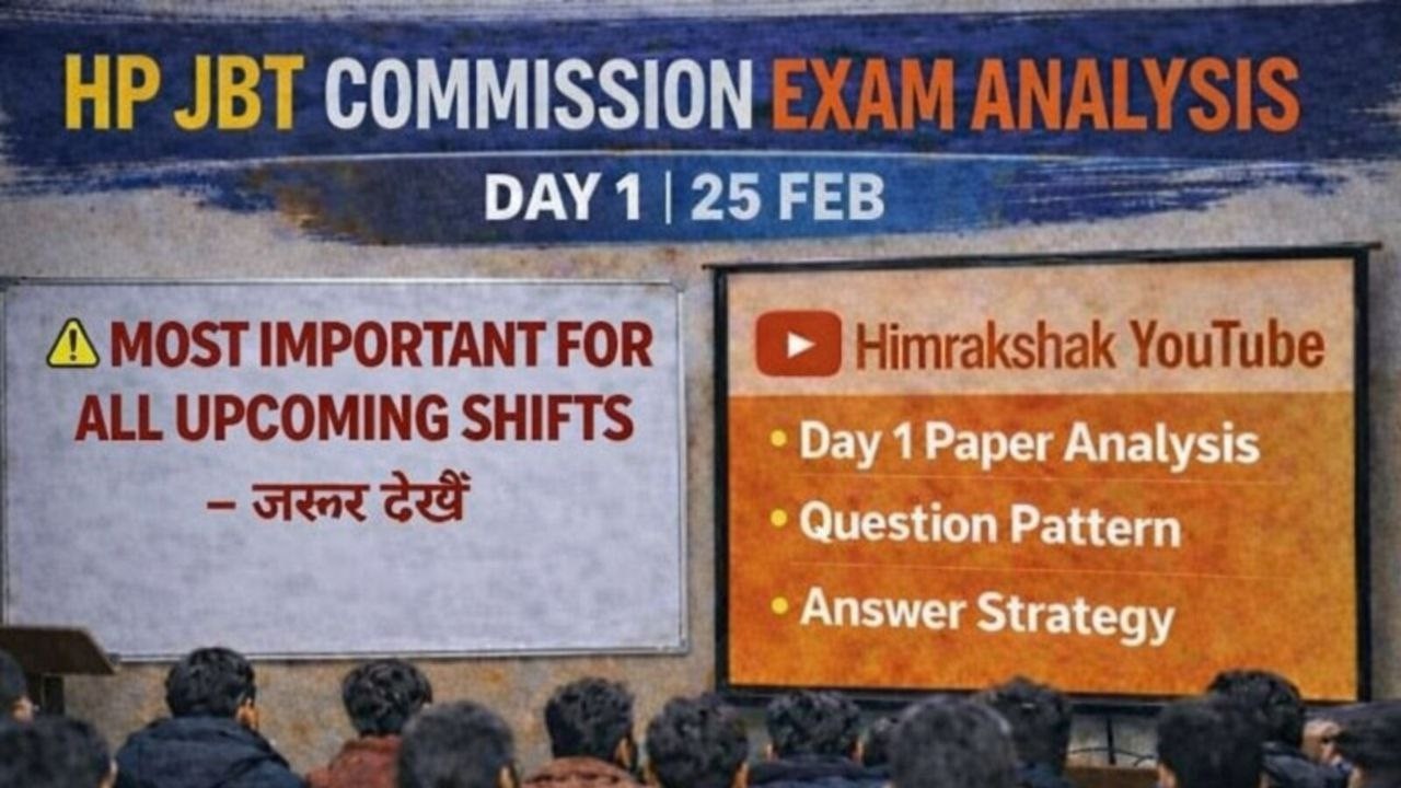 HPRCA JBT Exam Analysis | Day ~ 1| JBT Commission Exam 2026 | Imp for Upcoming Shifts | Himrakshak🎯