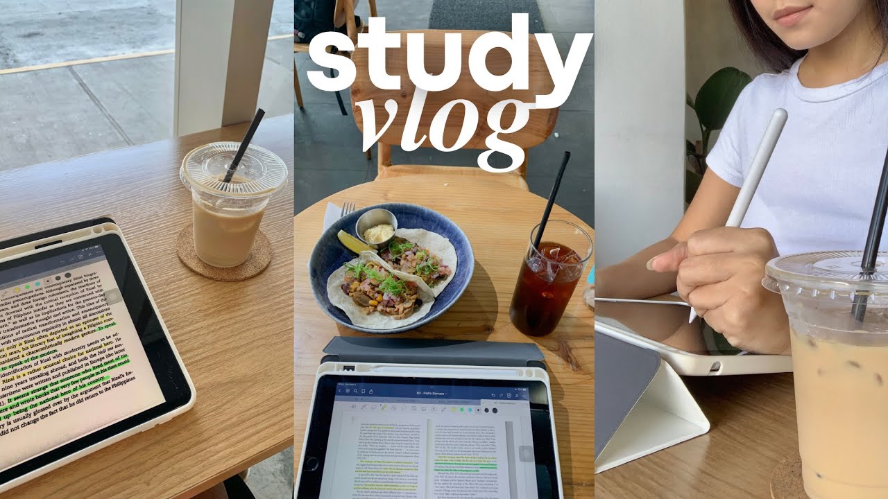 72 HOUR productive study vlog 🍃 balancing school and work, cafe hopping, lots of note-taking
