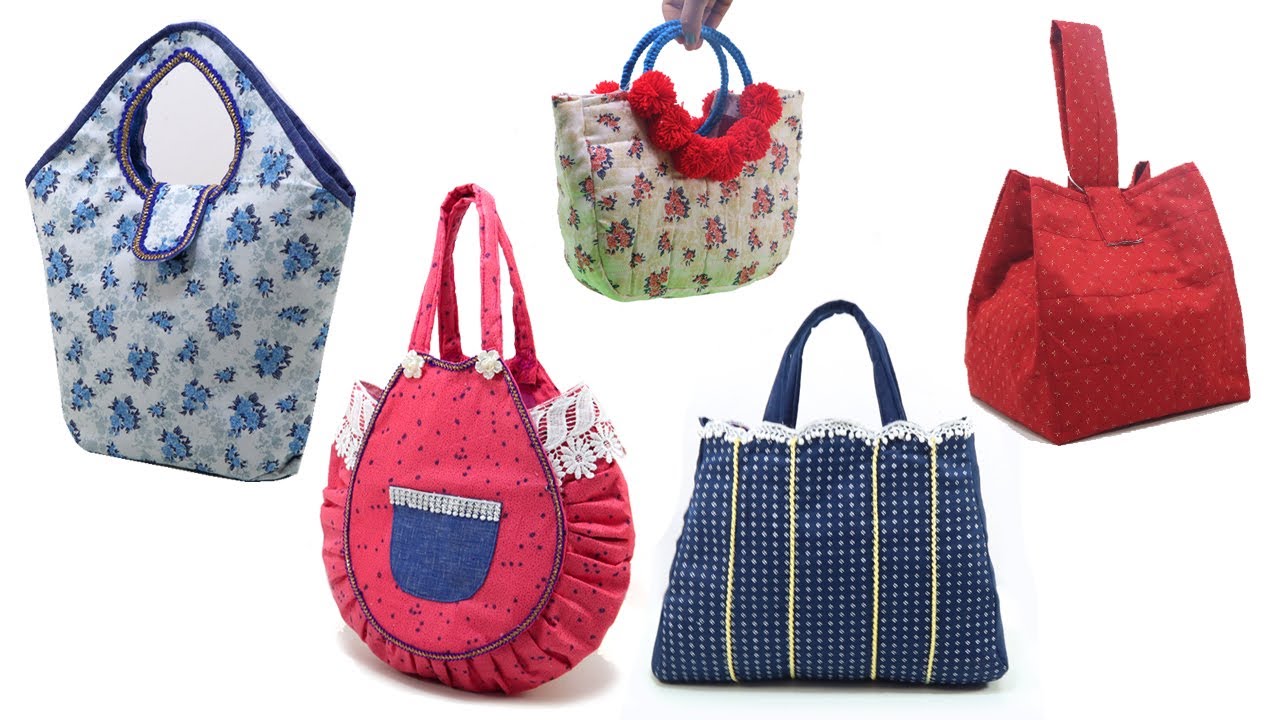 6 Awesome & Easy Handbag Purse Making from Waste Clothes @SonalisCreations