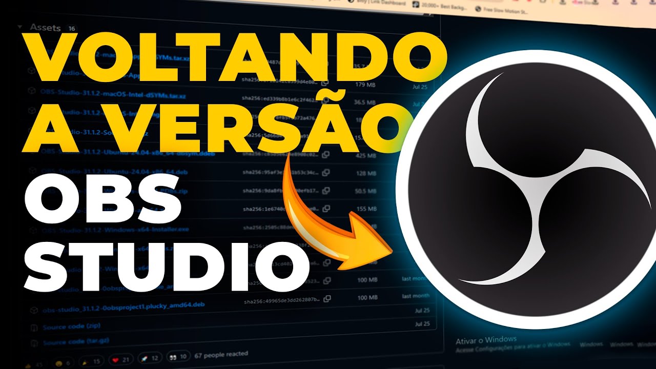 COMO VOLTAR A VERS&Atilde;O DO OBS STUDIO COMO INSTALAR VERS&Otilde;ES ANTERIORES DO OBS STUDIO DOWNGRADE OBS