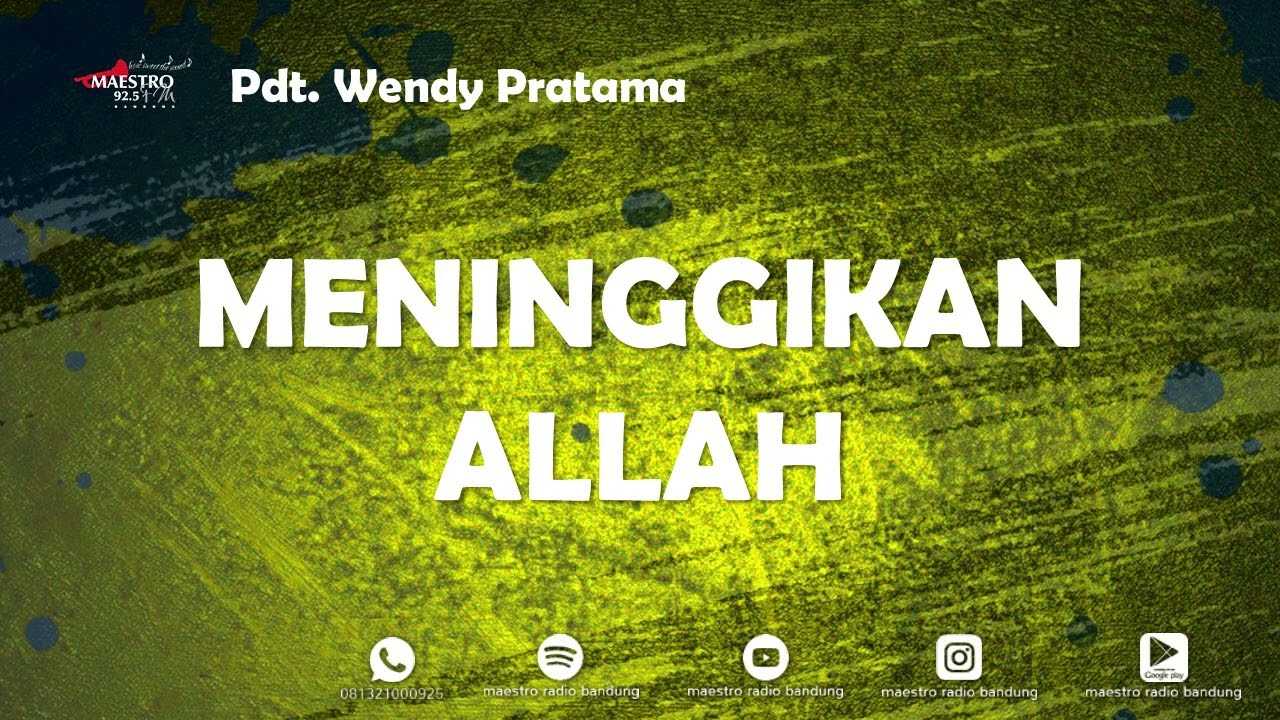 MENINGGIKAN ALLAH - Pdt. WENDY PRATAMA - 26 Feb 2026