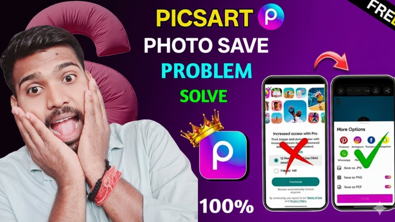 PICSART PHOTO SAVE PROBLEM SOLVE/ PICSART se photo save presani khatam