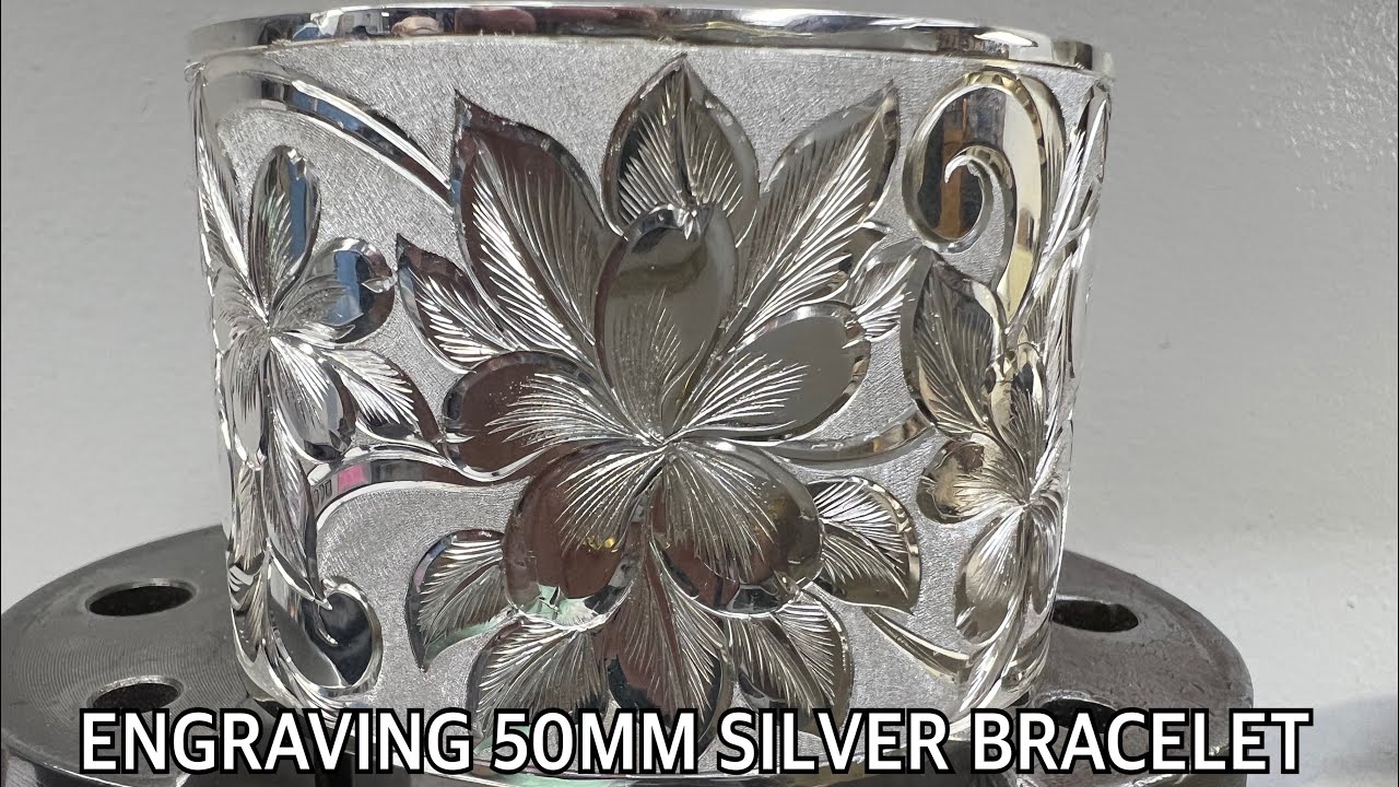 ENGRAVING 50MM SILVER BRACELET