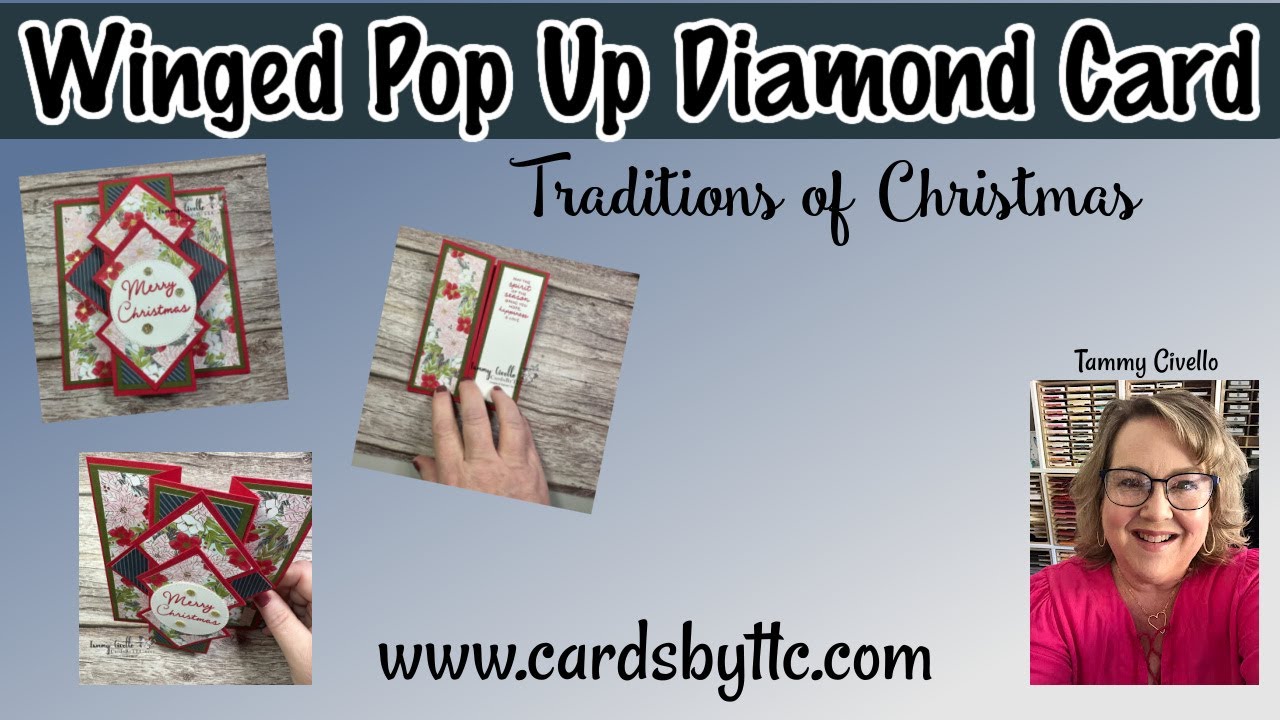 How to Make a Winged Pop-Up Diamond Card | Stampin’ Up! Traditions of Christmas