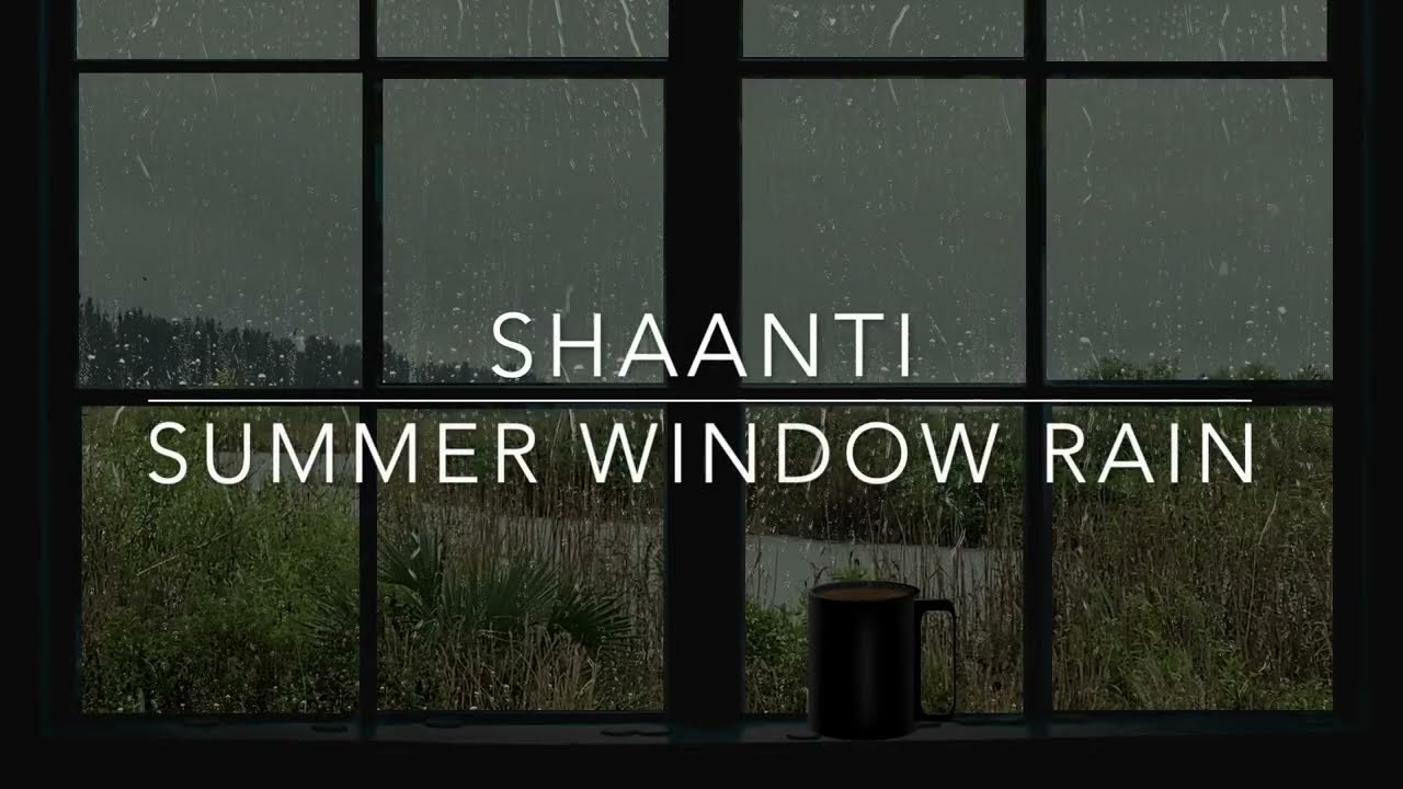 Summer RAIN HITTING WINDOW - 2 hours rain & thunder sounds for SLEEP