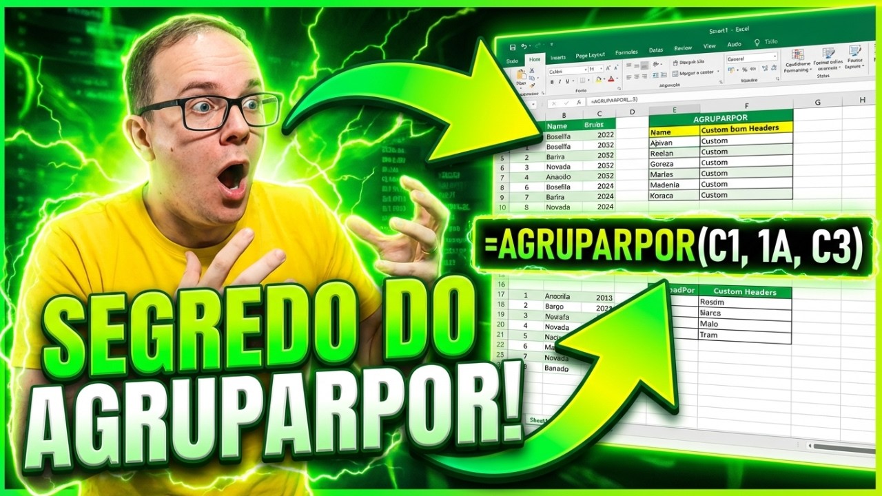 Nova Função AGRUPARPOR no Excel: Truques, Segredos e Como Personalizar Cabeçalhos