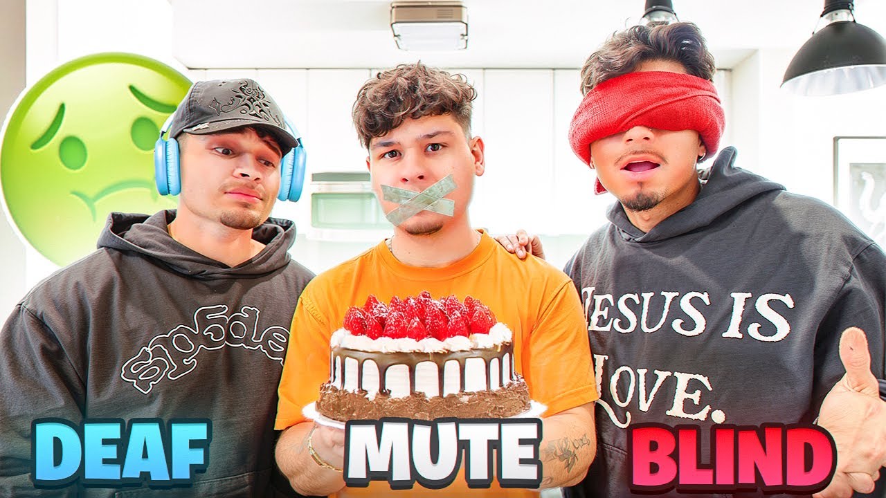 BAKING BLIND, DEAF & MUTE CHALLENGE!!! ft. GERO & REY