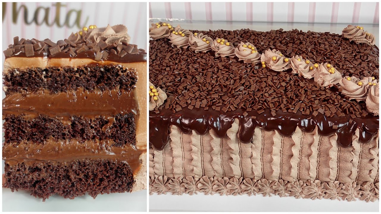 BOLO PARA 30 FATIAS DE CHOCOLATE TRUFADO - BEM CHOCOLATUDO E MOLHADINHO