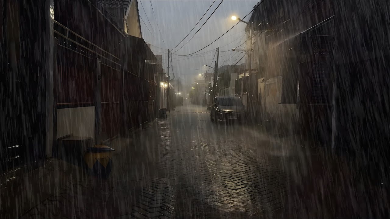 Night Thunderstorm for a Good Sleep | Heavy Rain on Tile Roof & Intense Thunder Sounds