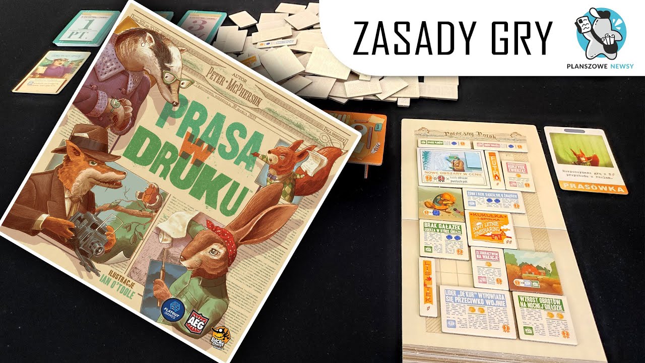 Jak grać w: PRASA W DRUKU || Zasady gry || Instrukcja video || Lucky Duck Games | PL