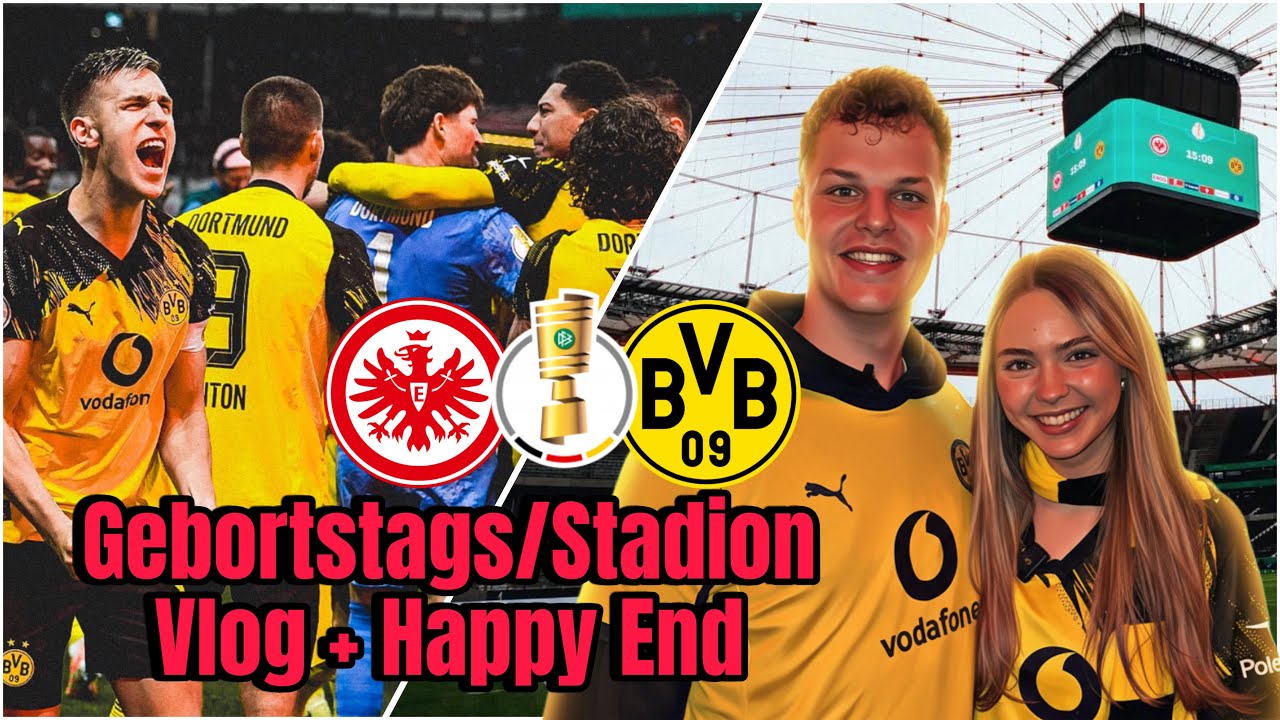Frankfurt : Dortmund DFB 🏆 Vlog + BESTER 🥙 in 🇩🇪 Testen 