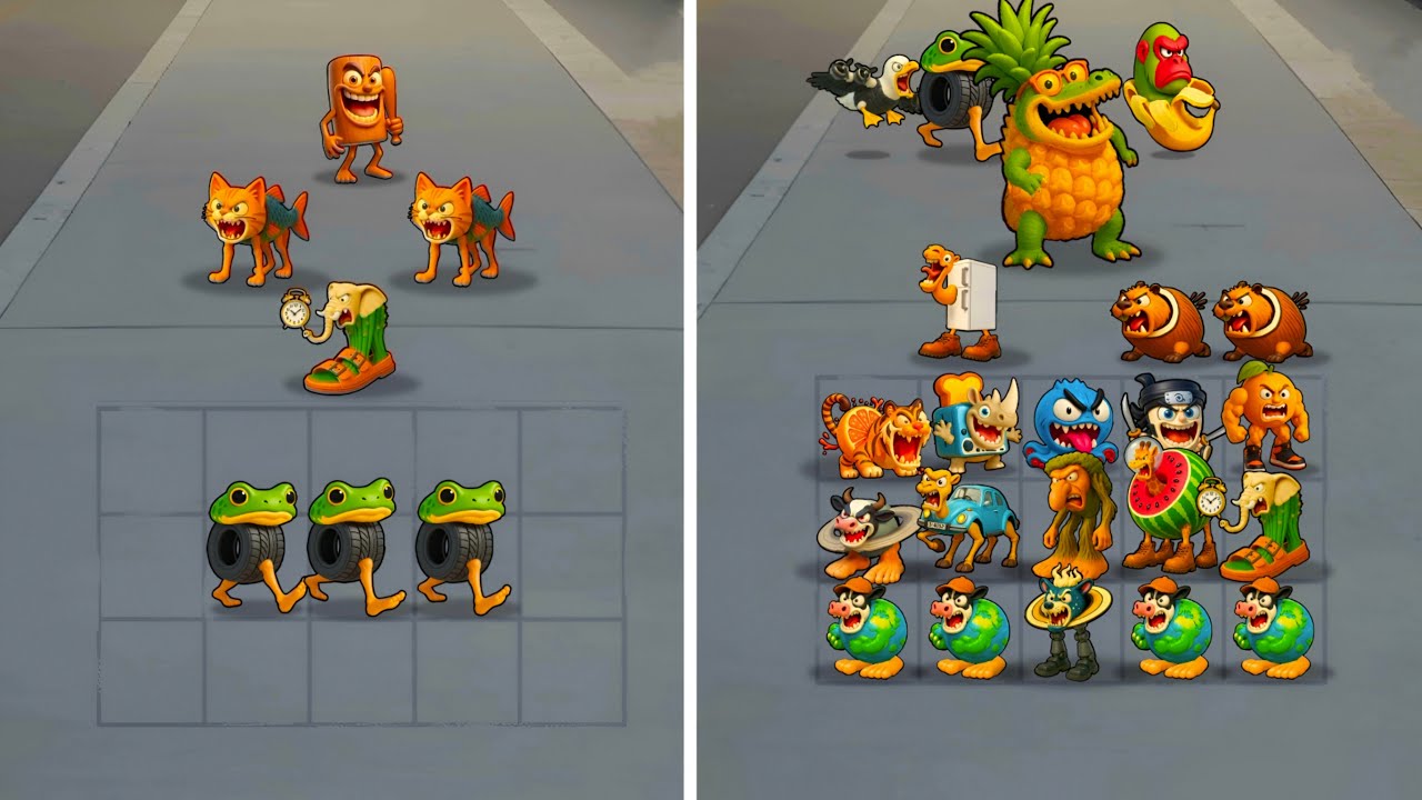 Max Merge Monster War Hero Strategy - New Brainrot Evolution | Monster Merge Battle Gameplay