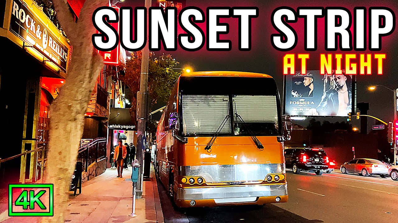Walking Sunset Strip At Night | Luxury Shops, Clubs, Restaurants [4k] LA Walking Tour 2022