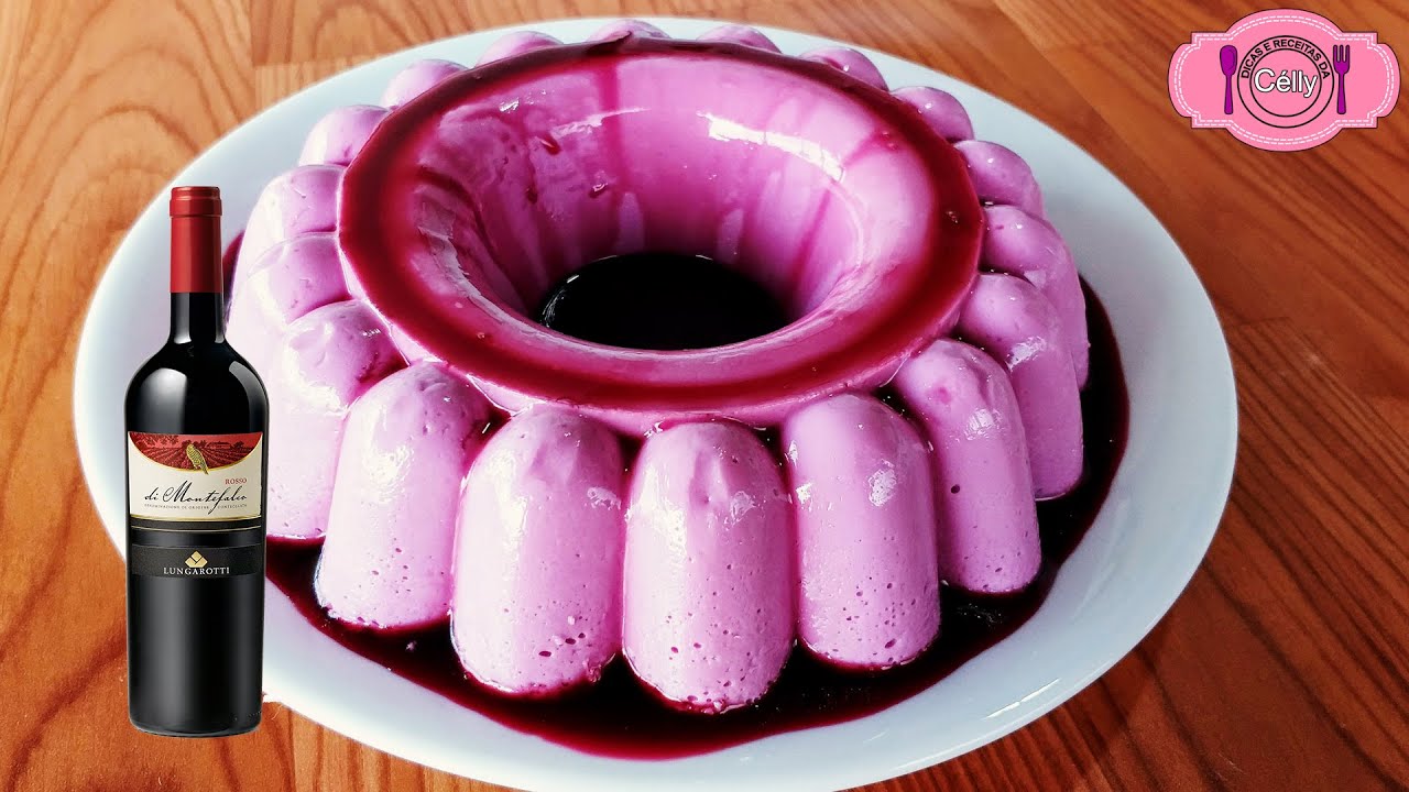 PUDIM MOUSSE DE VINHO FÁCIL E SABOROSO