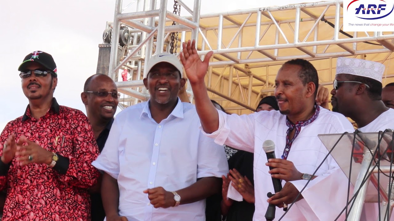 A song declaring Hon Aden Duale, as undisputed Somali Kingmaker moves crowd to a standing ovation.