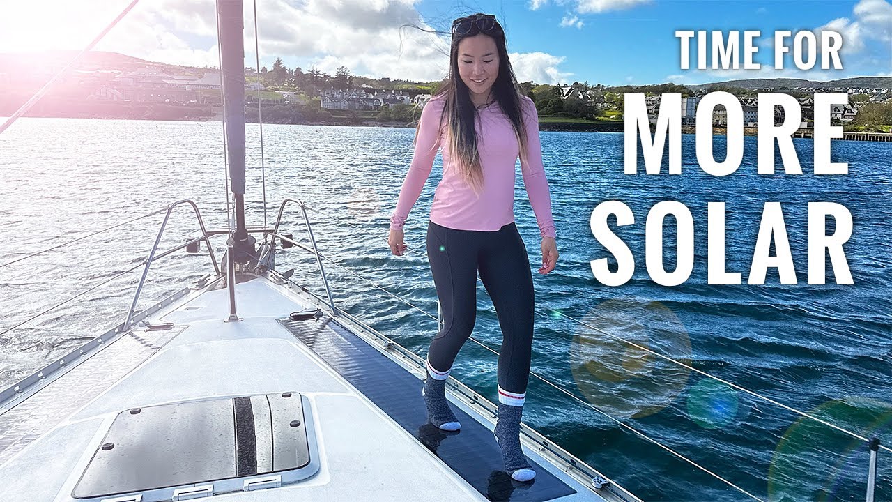 SOLAR UPGRADE, Install and MAXIMIZING SPACE on our Sailboat - Ep 137