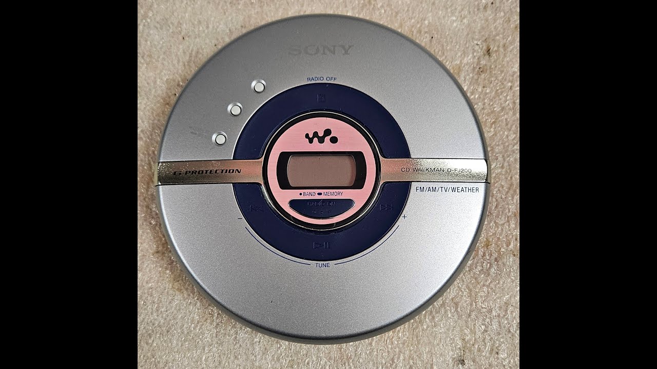 Sony D FJ200 CD Walkman Discman Radio AM FM WX