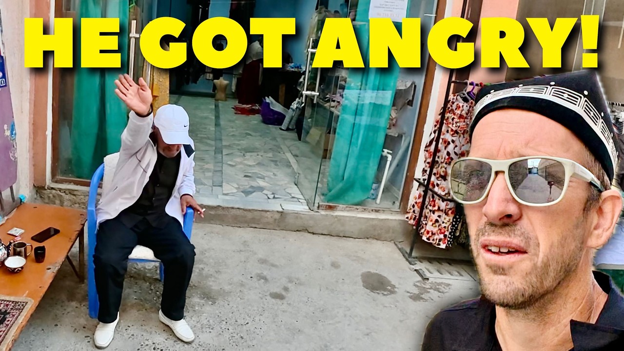 Confronted by an Angry Local in Bukhara, Uzbekistan