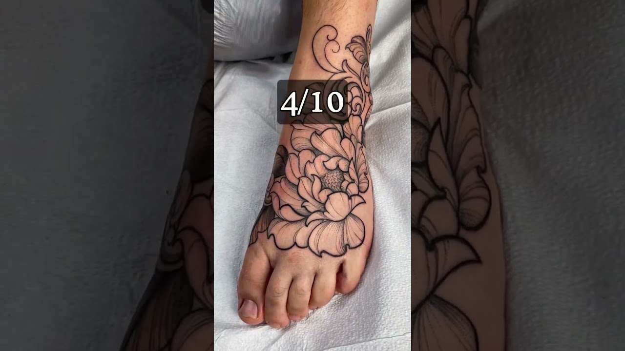 How much did this foot tattoo hurt? #foottattoo #tattoopain #blackworktattoo #torontotattooartist