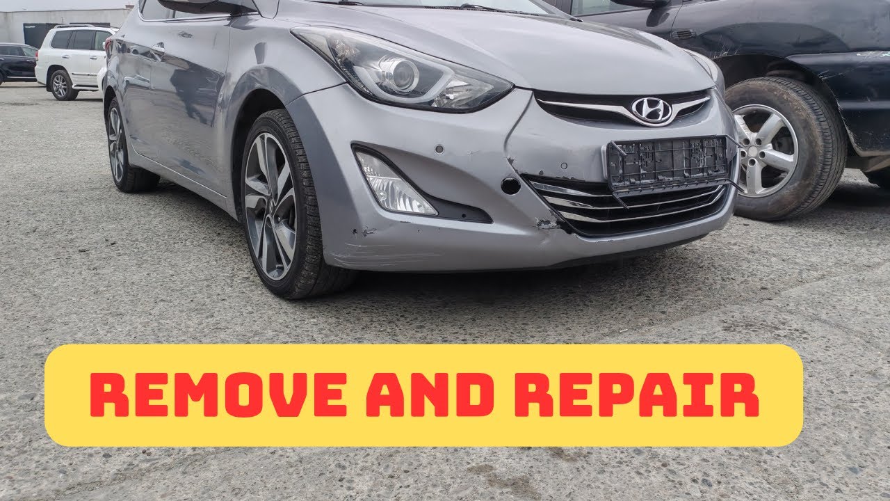 Hyundai Elantra 2015 front bumper removal.