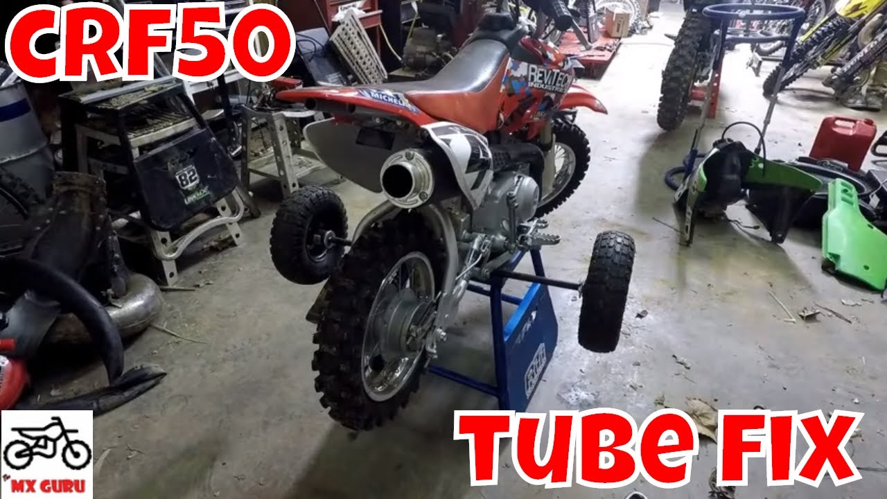 Honda CRF50 Rear Tube Change ~Wheel Removal and Reinstall