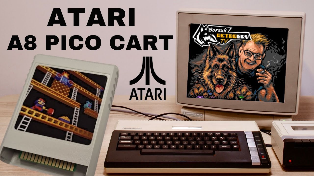 Borsuk Retro Gry TV: ATARI XL/XE + A8 PICO CART - Test Kartridża i Wgrywanie na niego Gier!