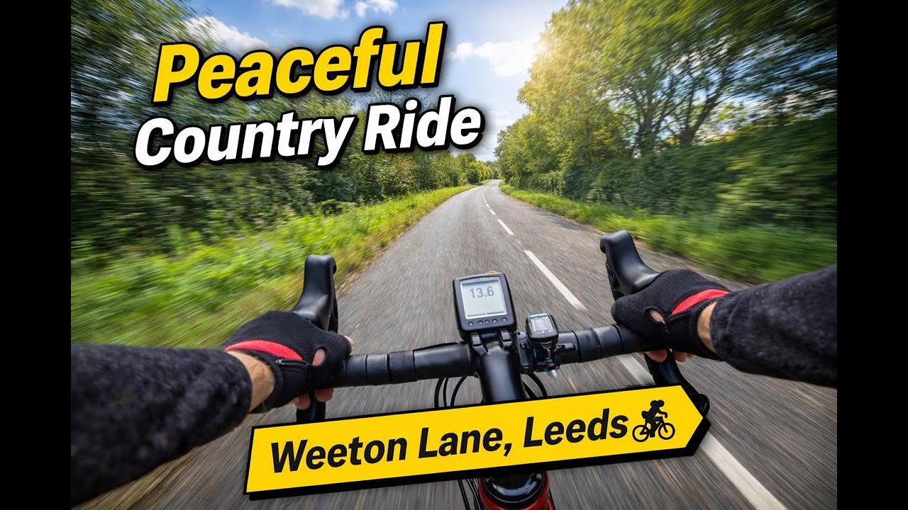Peaceful Cycling on Weeton Lane, North Leeds Country Roads