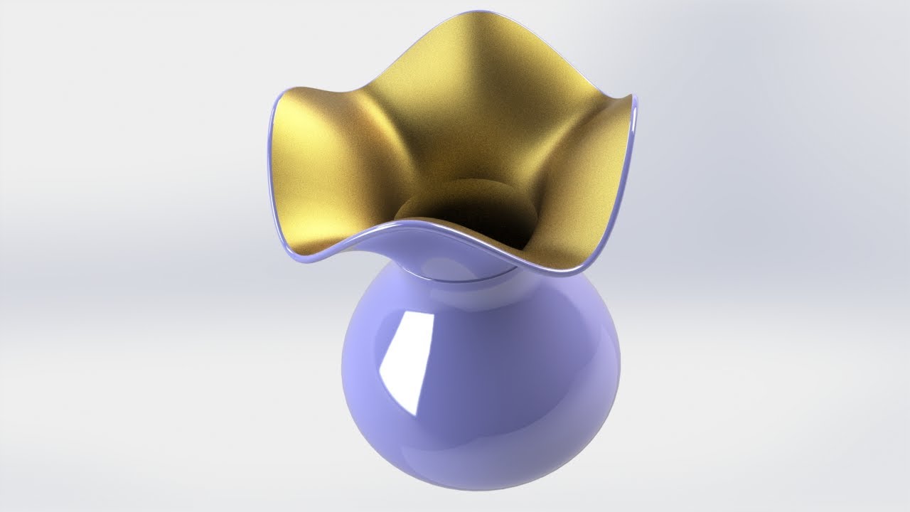 Solidworks: vase of flowers