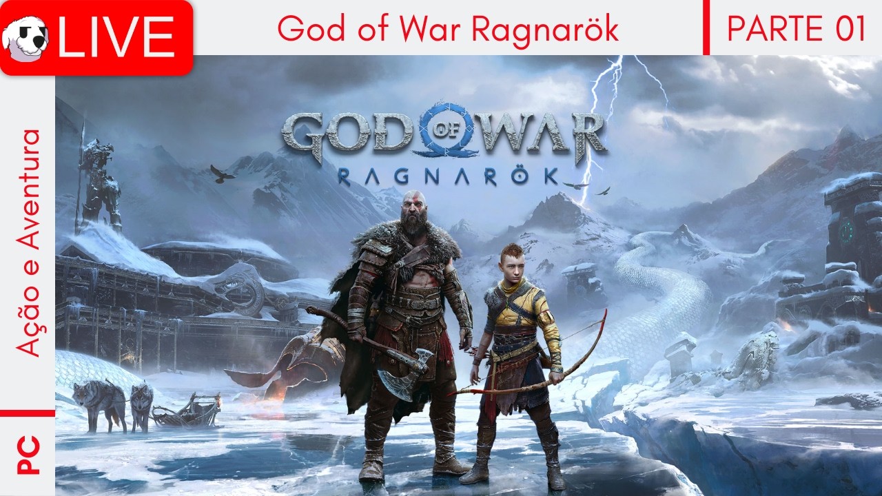 PRIMEIRA VEZ jogando God of War Ragnarök -  Dificuldade: Hard - [donates desativados]