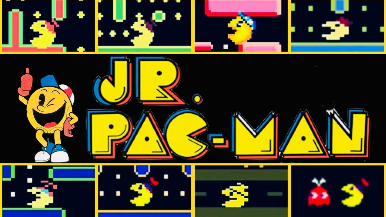 Jr. Pac-Man Versions/Ports Comparison|All Cutscenes|HD|60FPS