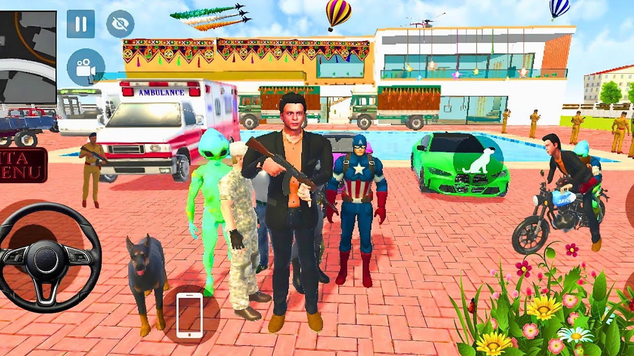 ‼️Shahrukhan went to new purchase💥 car Indian Theft Auto🛺 Simulator Android gameplay #viral #gaming 