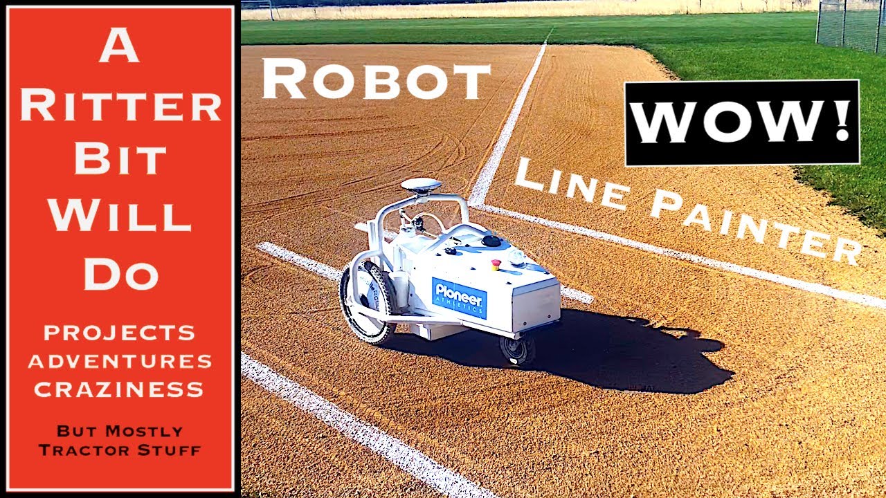 MINI ROBOT TRACTOR PAINTS BASEBALL, SOFTBALL, FOOTBALL, SOCCER FIELDS and MORE!