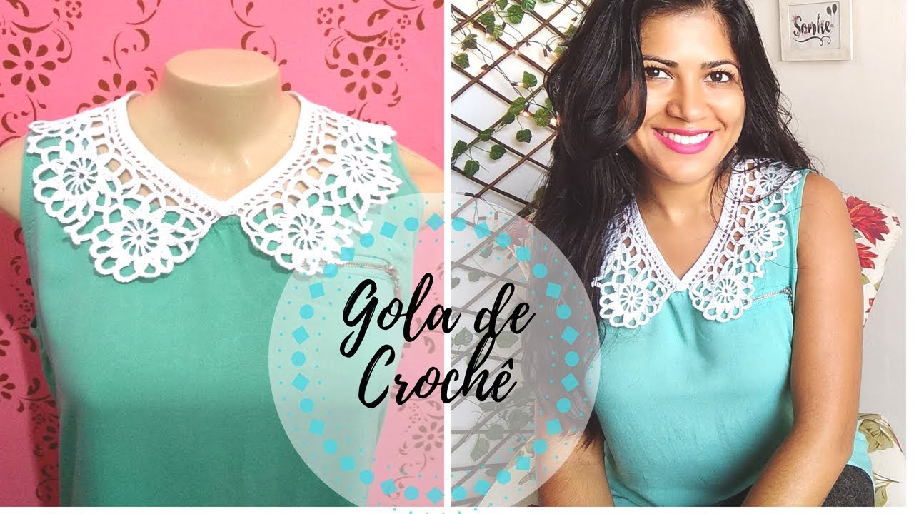 Gola de crochê - fácil