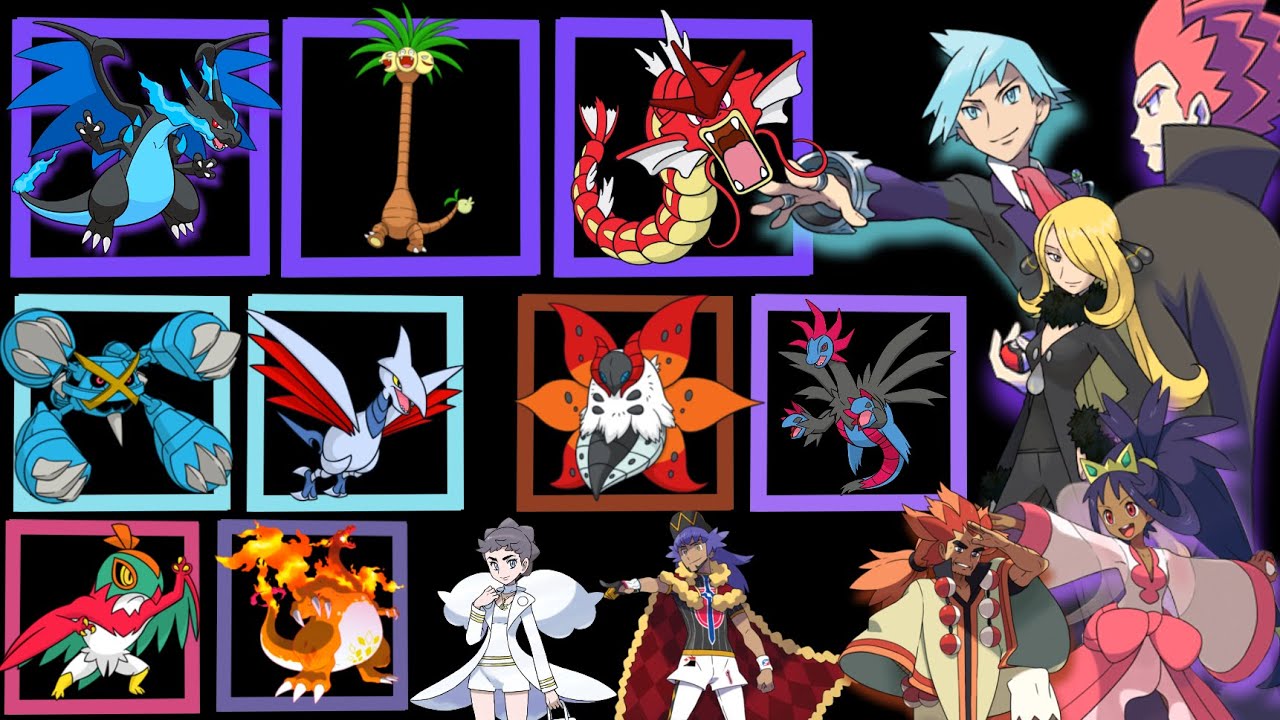 All Pokemon owned by Every Champion (pokemon game and anime)