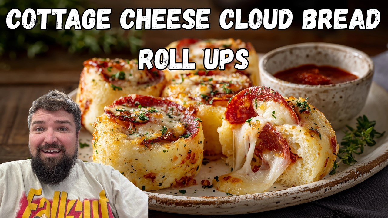 Cottage Cheese Cloud Bread Pizza Roll Ups Recipe | The Keto snack you have been waiting fore