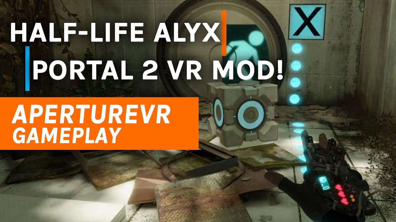 Half-Life: Alyx ApertureVR Portal 2 VR Mod Gameplay