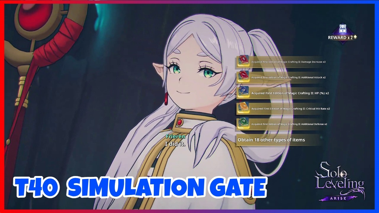 F2P [T40] SIMULATION GATE - A5 FRIEREN WATER TEAM || Solo Leveling Arise