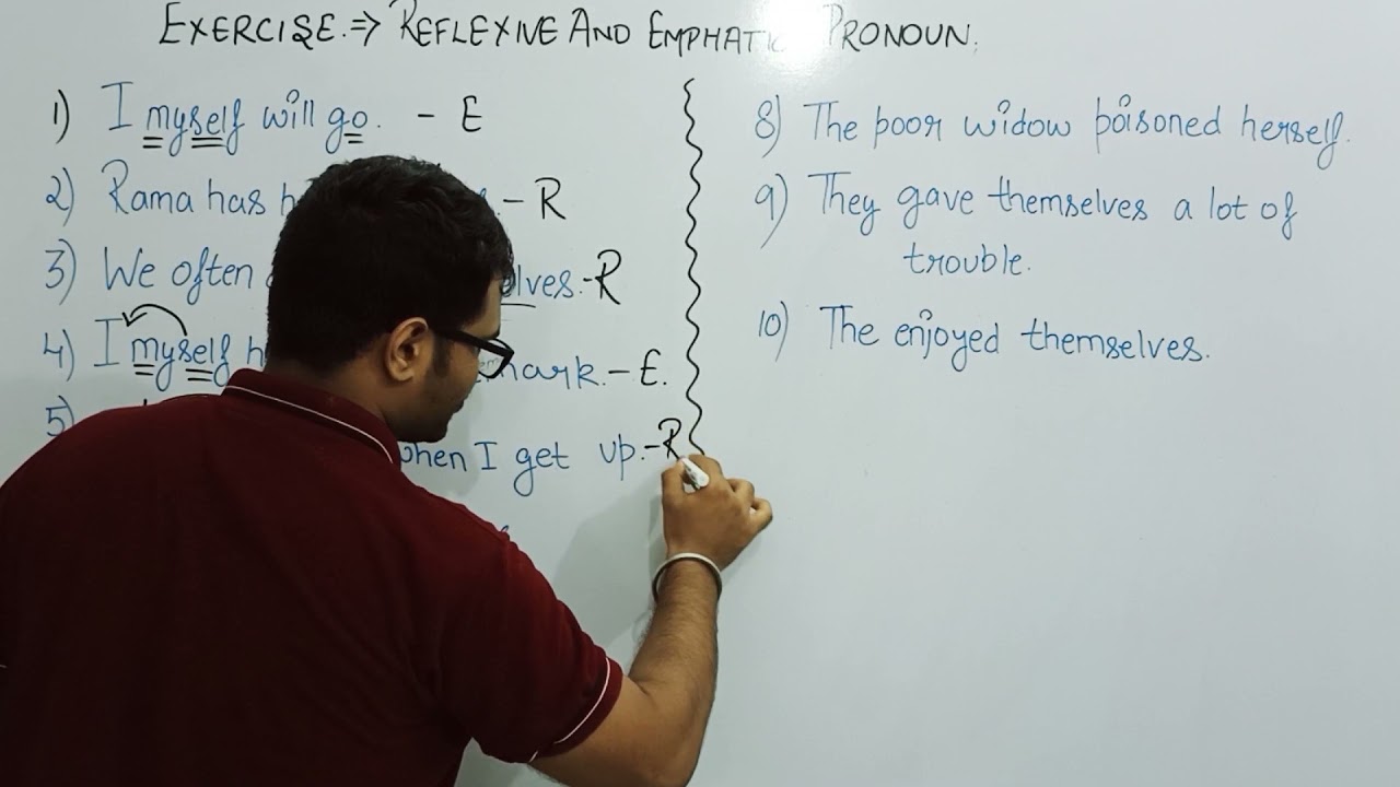 EXERCISE OF REFLEXIVE AND EMPHATIC PRONOUN. |Grammar basic to advance.