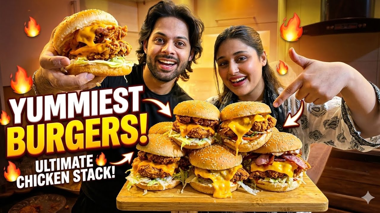 Bhabhi makes the yummiest chicken burgers 🤩| nani k saath pehli iftar 🤩