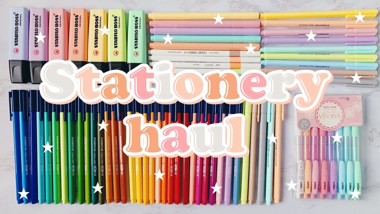 Another huge stationery haul | 150$ of school supplies 🌙
