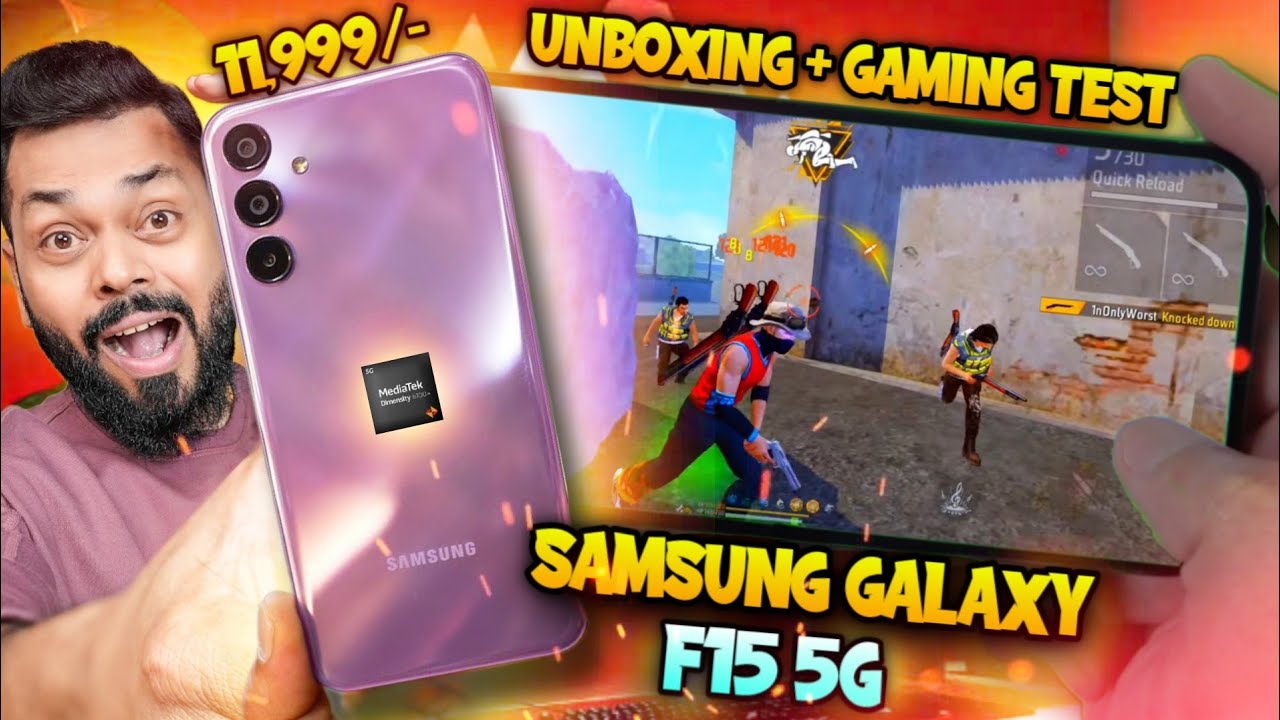 Samsung galaxy f15 5g unboxing🔥+ gaming test 🤯 || Best mobile under 12000 😱 || SAMSUNG ⚡red war