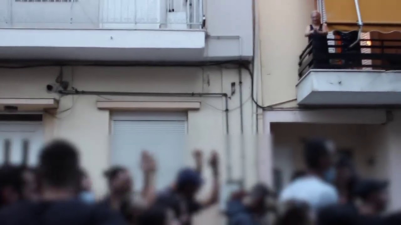 Antifa granny greets a 