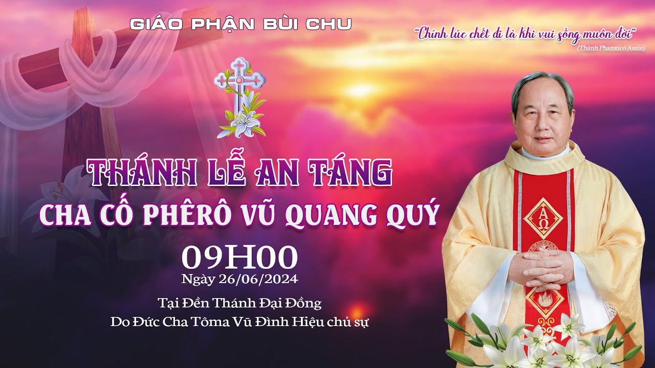 Thánh lễ an táng Cha cố Phêrô Vũ Quang Quý tại Đền Thánh Đại Đồng - Giáo phận Bùi Chu 2024