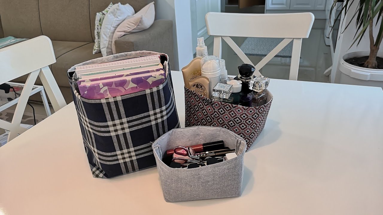 Diy fabric storage boxes/Cutii pentru depozitare si organizare din material textil