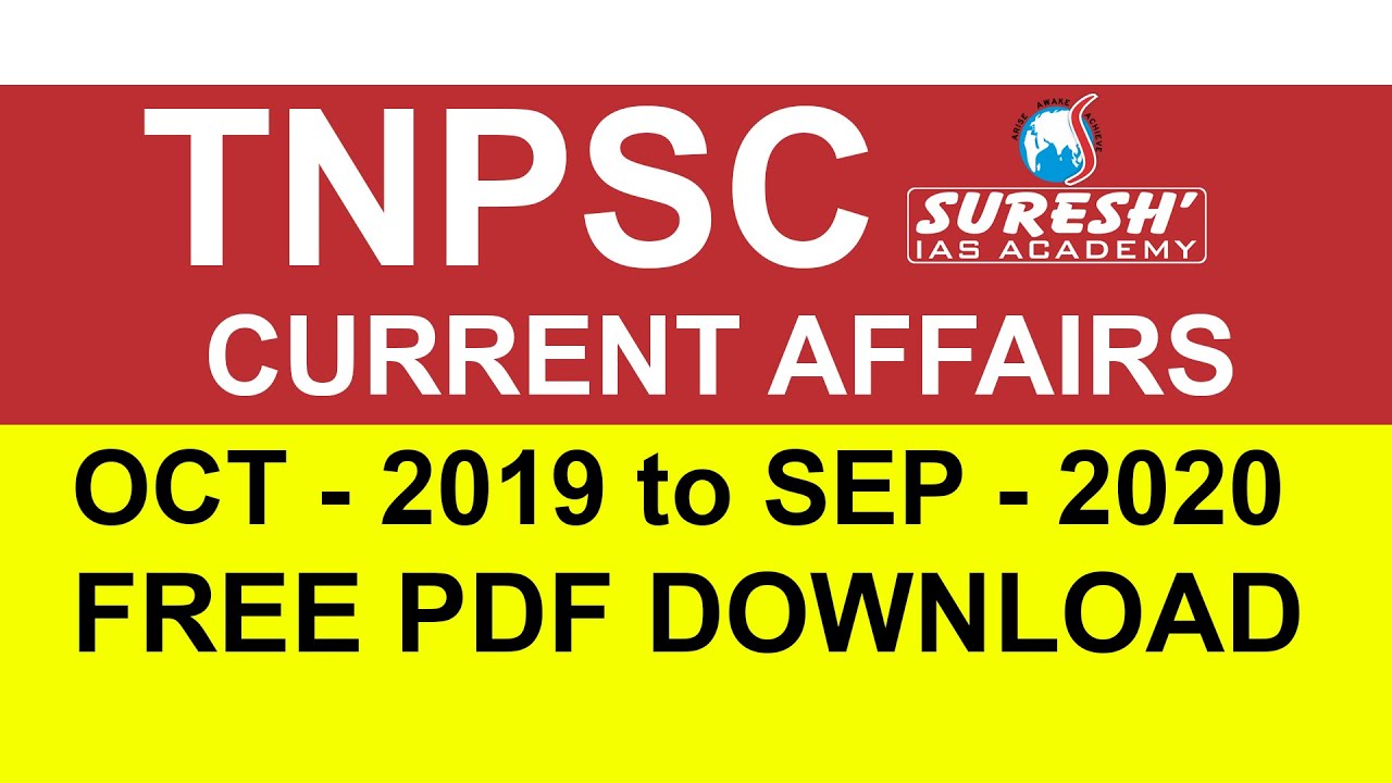 TNPSC | Current Affairs | Free Pdf Download | Suresh IAS Academy