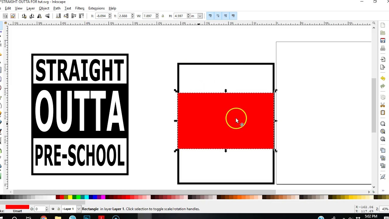 How to make the STRAIGHT OUTTA design