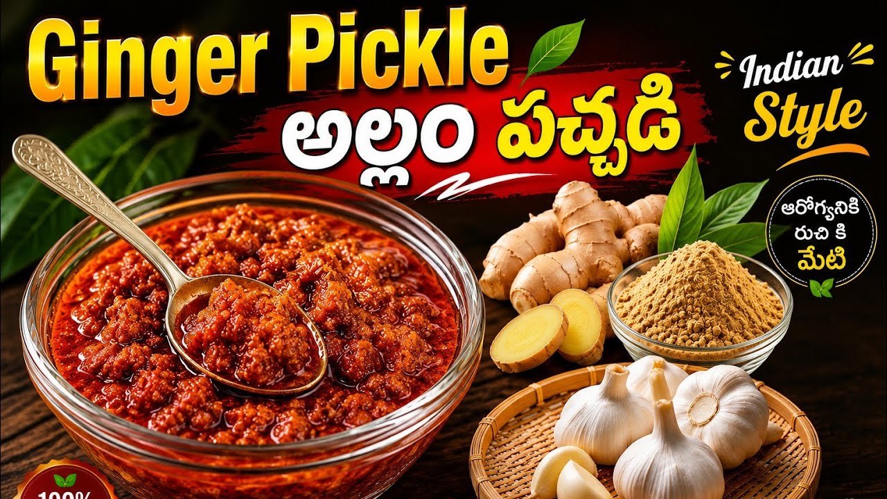 చిన్న టిప్ తో సూపర్ టేస్ట్ అల్లం పచ్చడి || GINGER PICKLE || #homemade
