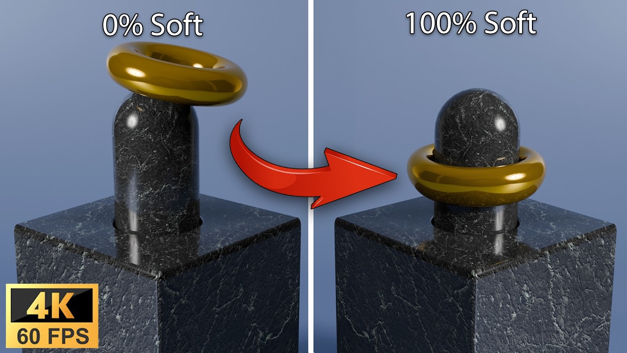 【4K】Satisfying 3DCG Soft Body Simulation | Showcase 【60fps】